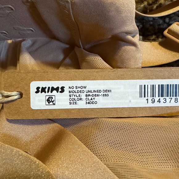 SKIMS 34ddd “Clay” unlined demi - Picture 4 of 4